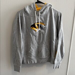 Stadium Athletics Gray and Gold Hoodie with Tiger Emblem